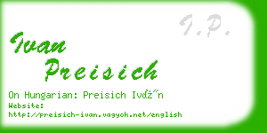 ivan preisich business card